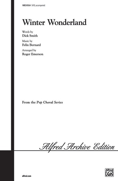 Winter Wonderland SATB Choral Sheet Music by Emerson