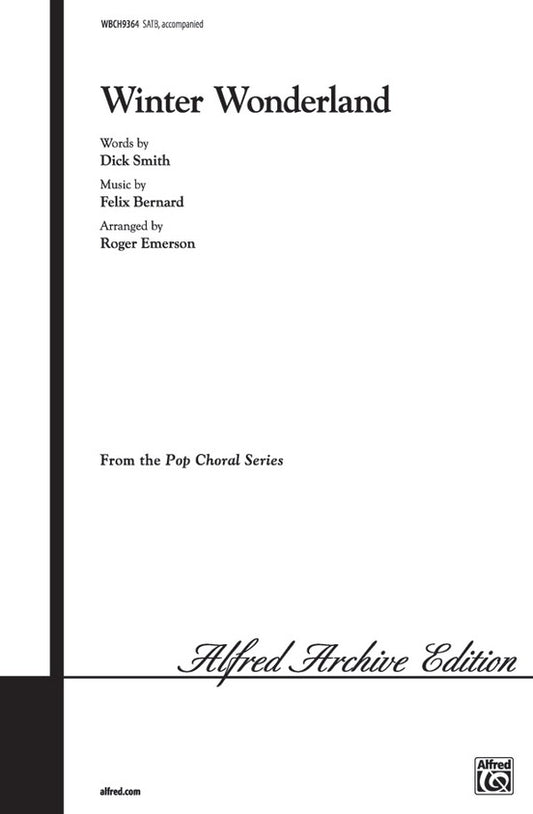 Winter Wonderland SATB Choral Sheet Music by Emerson