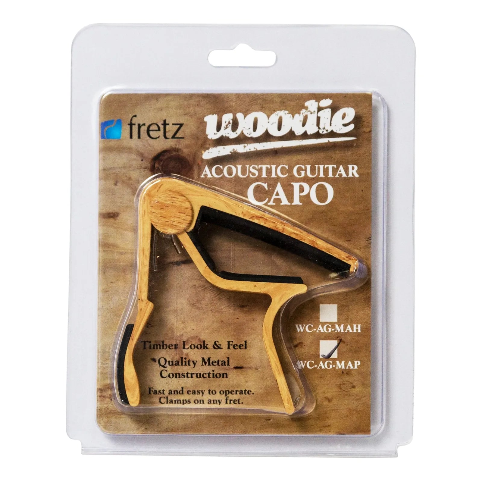 Fretz Woodie Trigger-Style Acoustic Guitar Capo - Maple — view 2