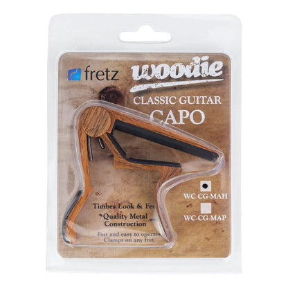 Fretz Woodie Trigger-Style Capo for Classical Guitars - Mahogany — view 3