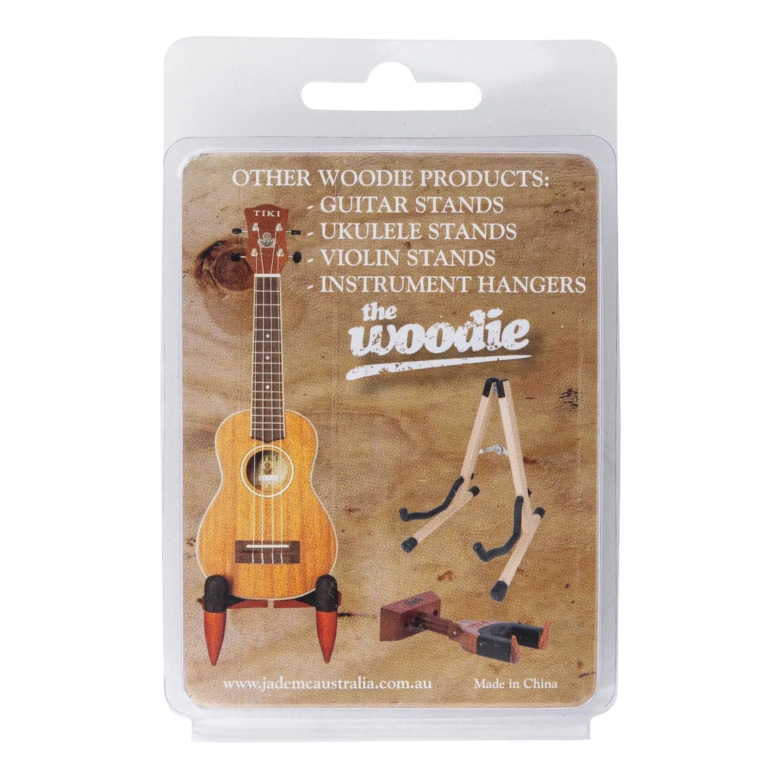 Fretz Woodie Trigger-Style Ukulele Capo with Rubber Grips - Mahogany — view 4