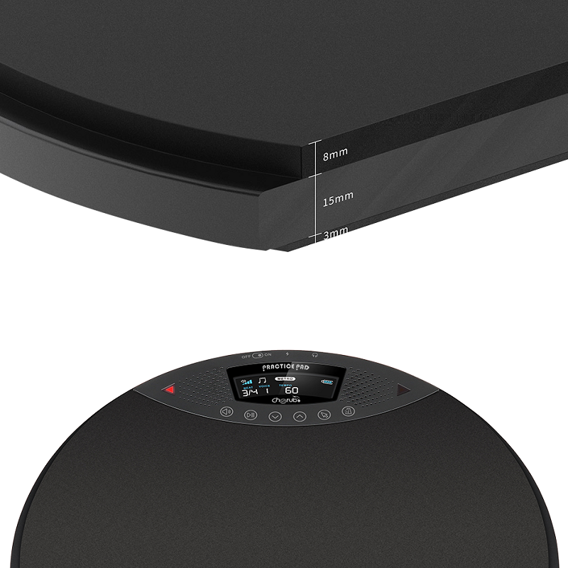 Cherub 12" Digital Practice Pad Drum Tutor with Metronome and Rechargeable Battery — view 5