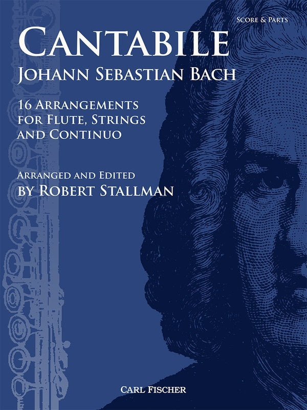 Cantabile Johann Sebastian Bach Flute/Strings/Continuo Score/Parts (Continuo|Double Bass|Flute|Viola|Cello|2 Violins)