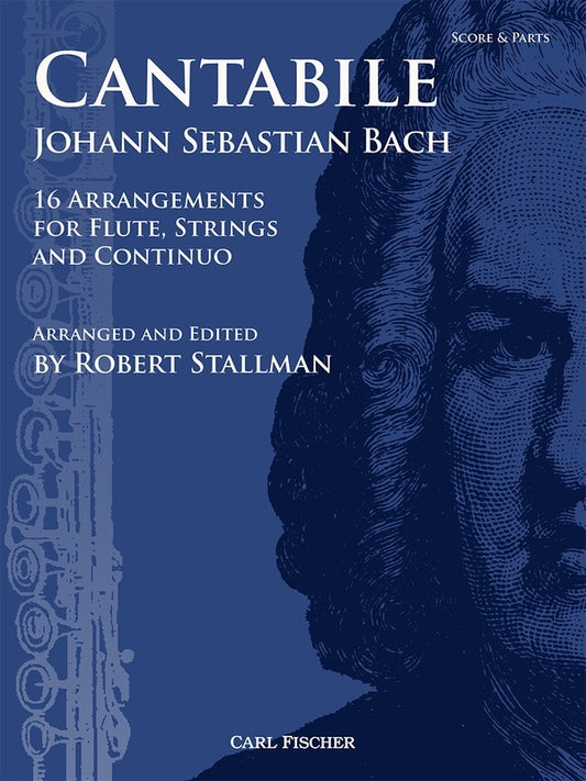 Cantabile Johann Sebastian Bach Flute/Strings/Continuo Score/Parts (Continuo|Double Bass|Flute|Viola|Cello|2 Violins)