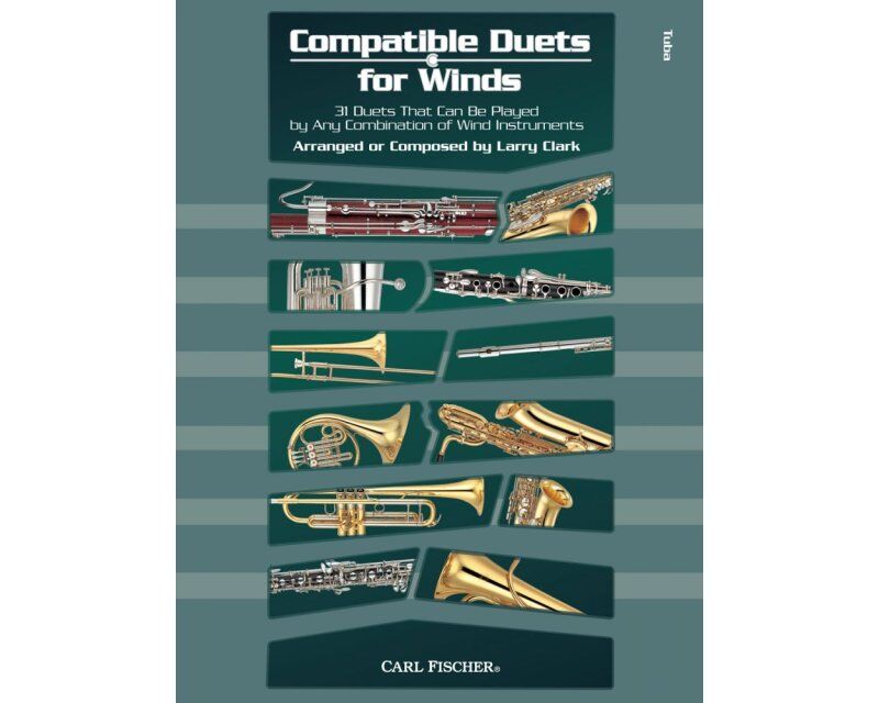 Compatible Duets for Winds: Tuba Edition by Larry Clark, 48 Pages, Duo Format