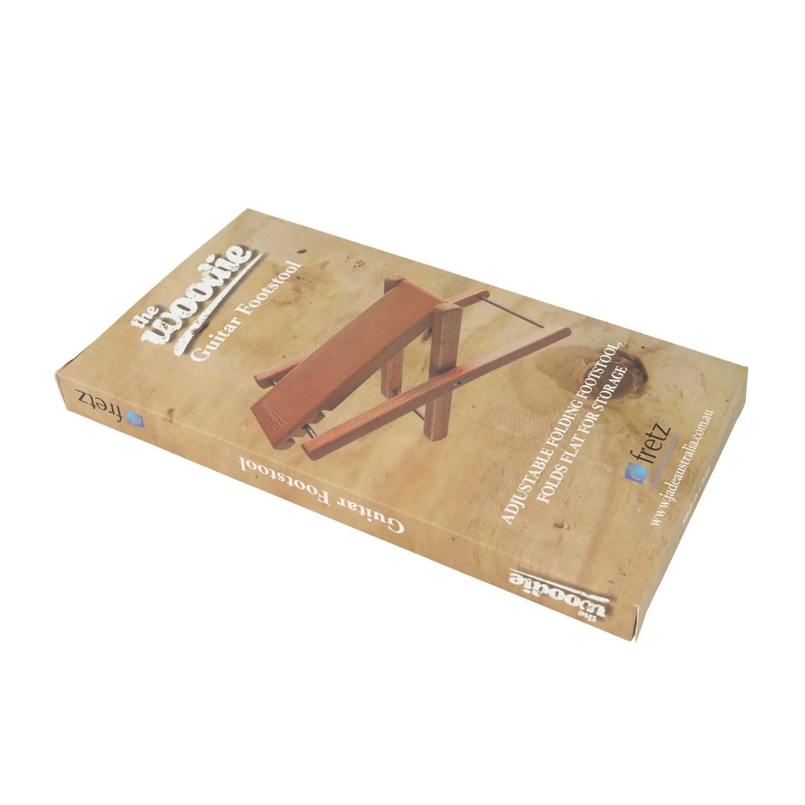 Fretz Woodie Adjustable Guitar Footstool - Natural, Solid Timber, Collapsible Design — view 3