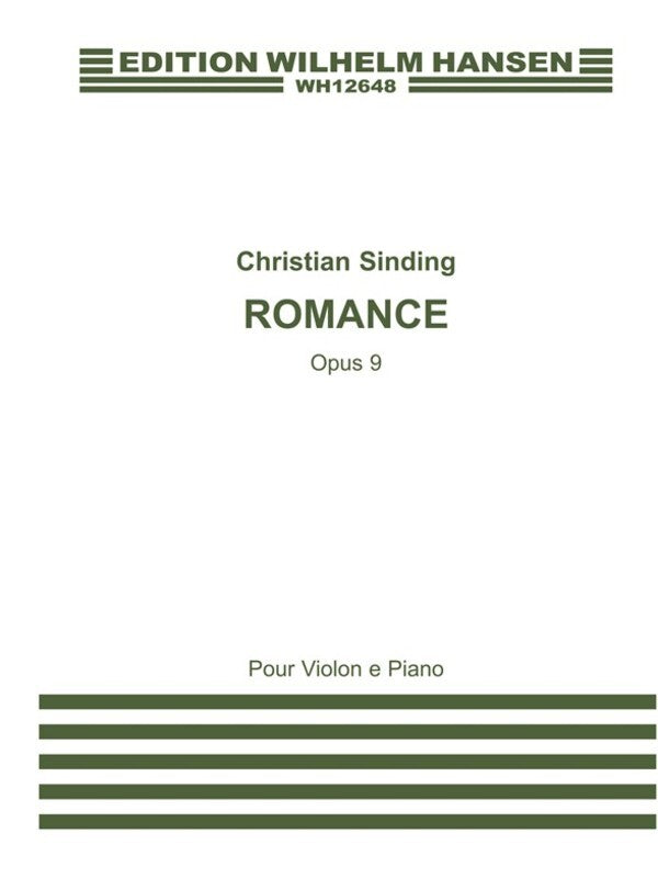 Sinding - Romance Op 9 For Violin/Piano