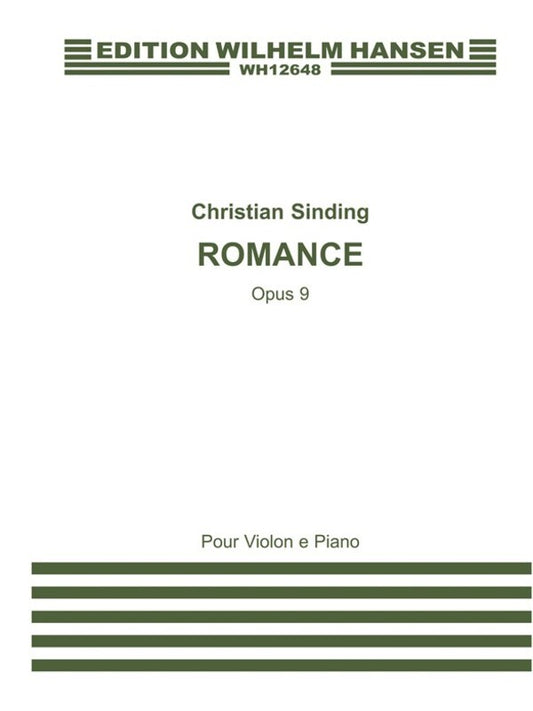 Sinding - Romance Op 9 For Violin/Piano