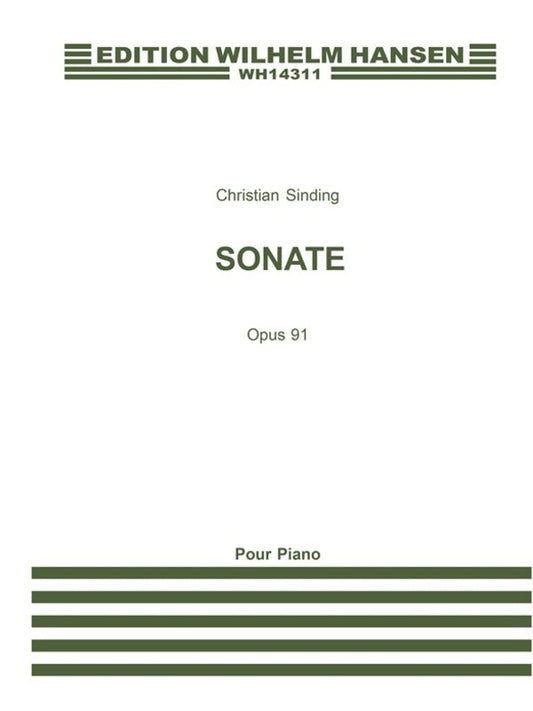 Sinding - Piano Sonata In B Minor Op 91 (Softcover Book)