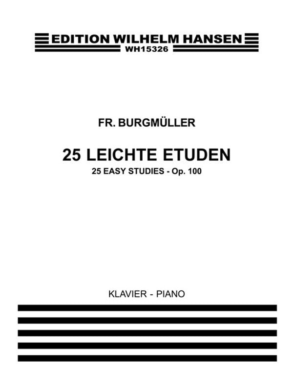 Burgmuller - 25 Easy Studies Op 100 For Piano (Softcover Book)