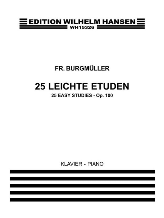 Burgmuller - 25 Easy Studies Op 100 For Piano (Softcover Book)