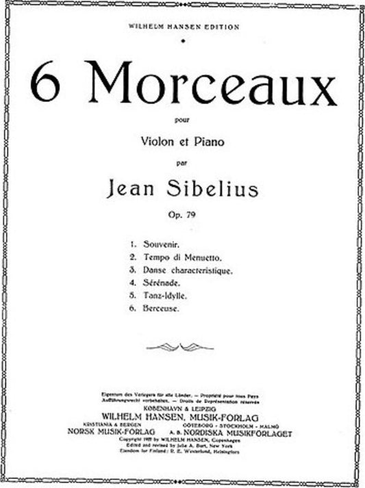 Six Pieces Op 79 No 6 Berceuse Violin/Piano