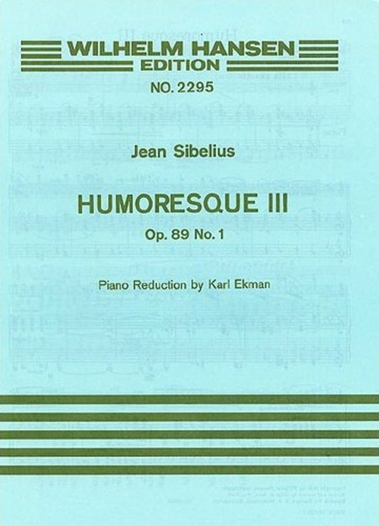 Sibelius Humor. 3 Op.89 No.1 Violin and Piano