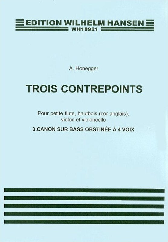 Honegger Trois Contrepoints No.3 Pts