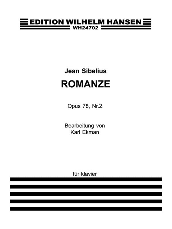 Sibelius Romance Op.78 No.2 Piano Solo Version