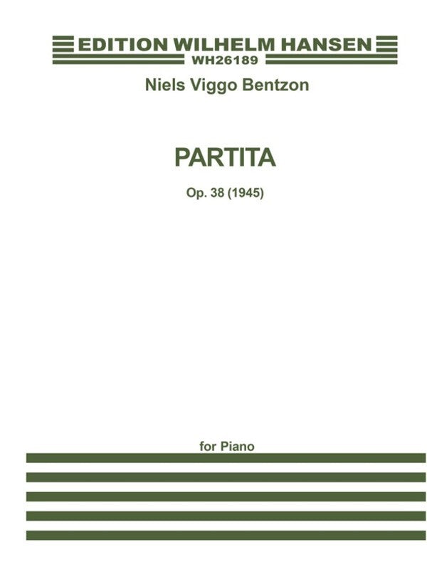 Bentzon Partita Op.38 Piano Solo