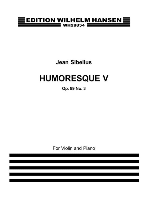 Sibelius Humor. 5 Op.89 No.3 Violin/Piano