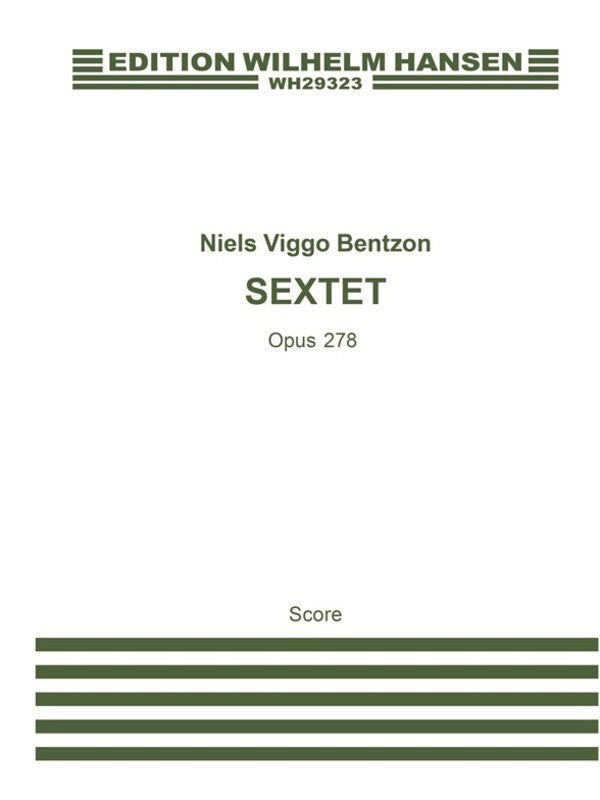 Bentzon Sextet Op278 Wind Score