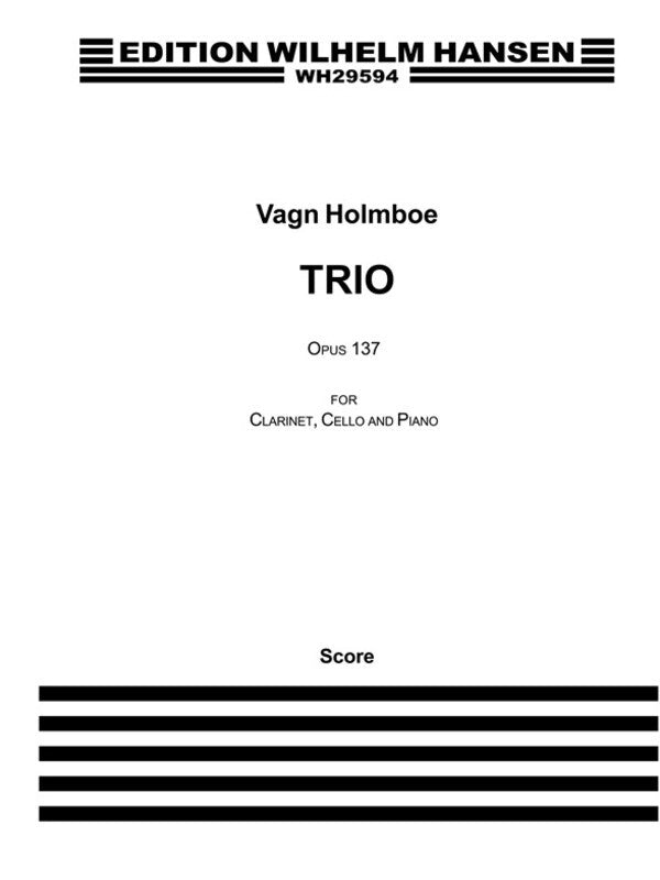 Holmboe Trio Op.137 Set Of Parts