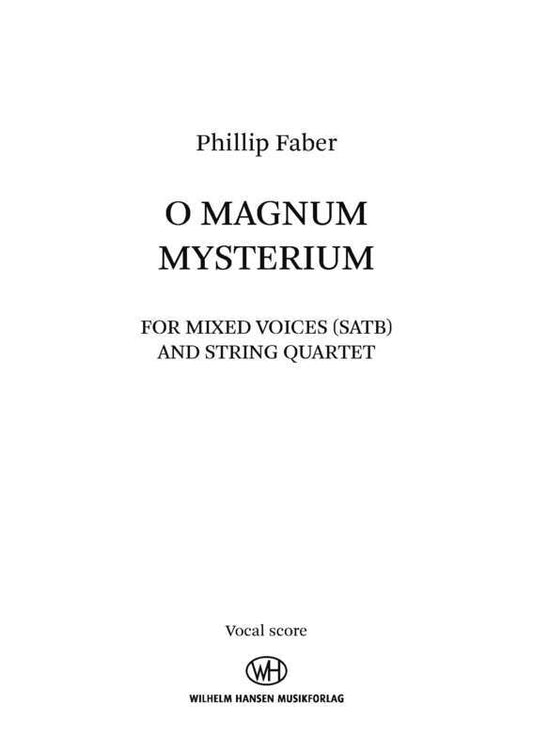 O Magnum Mysterium SATB