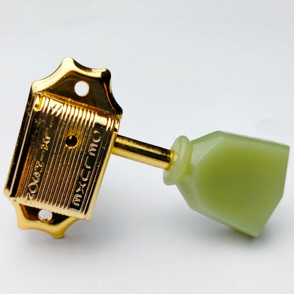 Wilkinson Gold Finish Acoustic/Electric Kluson Style Tuning Machines 3+3 1:15 Gear Ratio — view 2