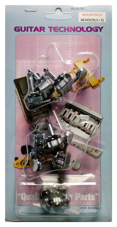 Wilkinson Kluson Style Nickel Finish Tuning Machines 3+3 for Acoustic/Electric Guitars — view 4