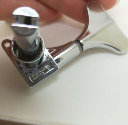 Wilkinson Electric Bass Guitar Sealed Tuning Machines Chrome Finish 4-Inline — view 3