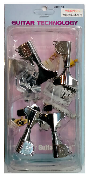 Wilkinson Electric Bass Guitar Sealed Tuning Machines Chrome Finish 2+2 — view 4
