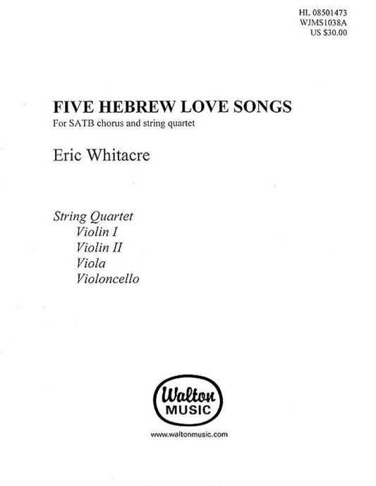 Five Hebrew Love Songs String Quartet Ipak (Set of Parts)