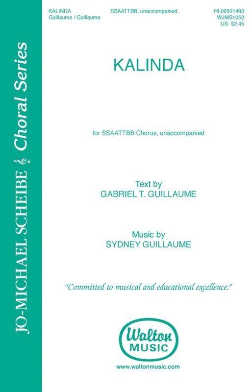 Kalinda SSAATTBB Choral Score by Sydney Guillaume, Walton Music, 20 Pages
