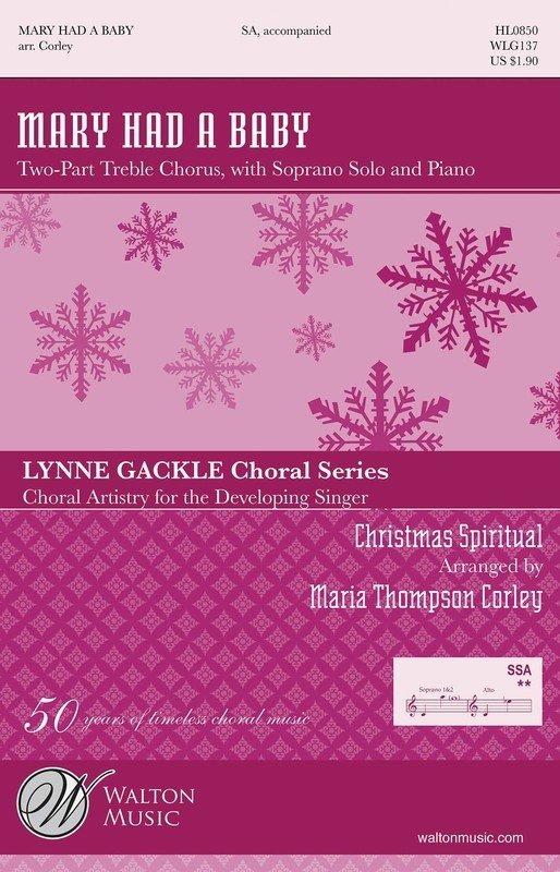 Mary Had a Baby — 2-Part Treble Choral Score, arr. Maria Thompson Corley (Walton Music)