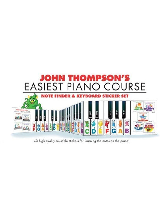 John Thompson's Easiest Piano Course: Note Finder & Keyboard Sticker Set (Willis Music)