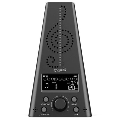 Cherub WMT-230 Rechargeable Digital Metronome and Chromatic Tuner in Black