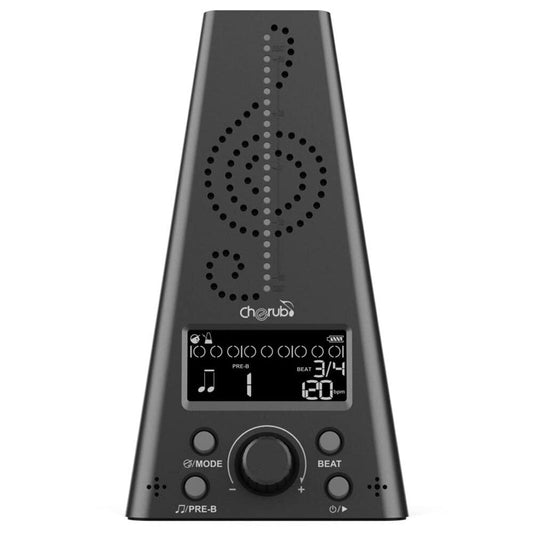Cherub WMT-230 Rechargeable Digital Metronome and Chromatic Tuner in Black