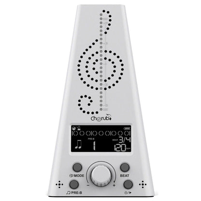Cherub WMT-230 Rechargeable Digital Metronome & Chromatic Tuner in White