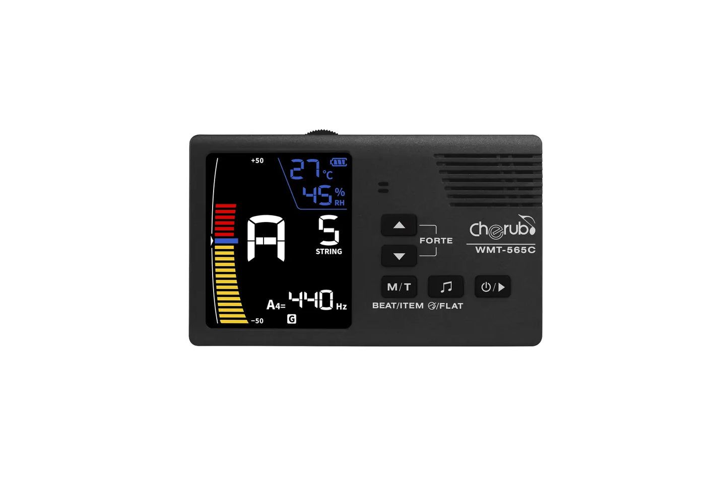 Cherub 5-in-1 Chromatic Tuner with Metronome and Hygrometer