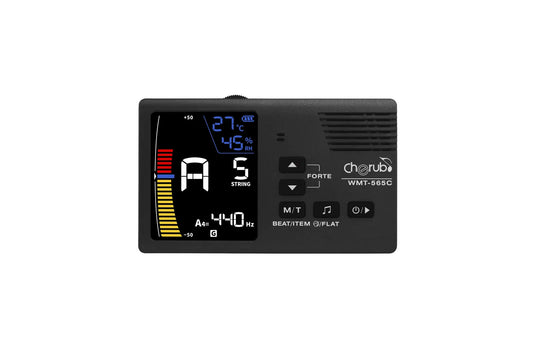 Cherub 5-in-1 Chromatic Tuner with Metronome and Hygrometer