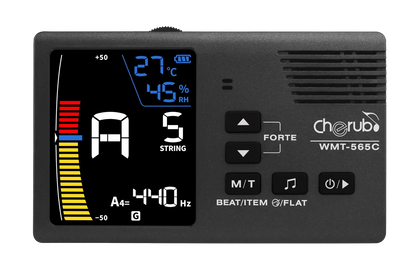 Cherub 5-in-1 Chromatic Tuner with Metronome and Hygrometer — view 2