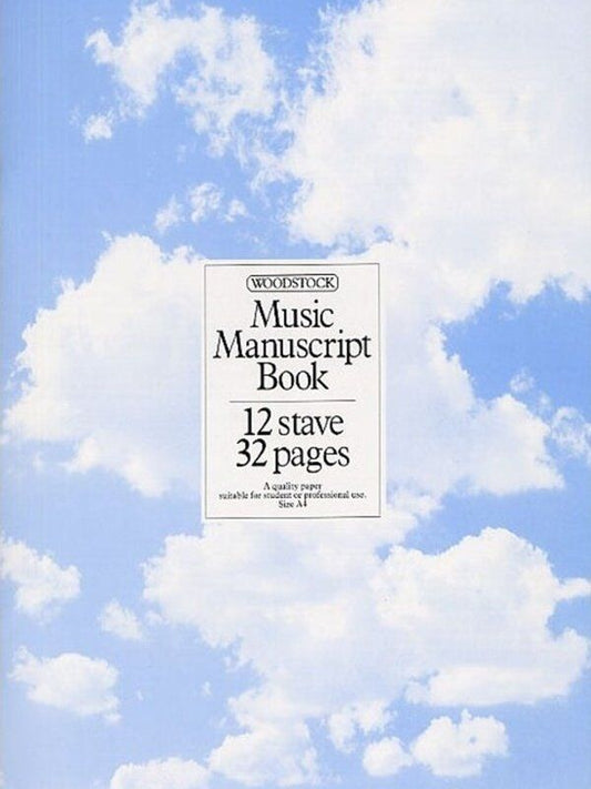 Manuscript Book 12 Stave 32 Pages A4 Stitched by Woodstock