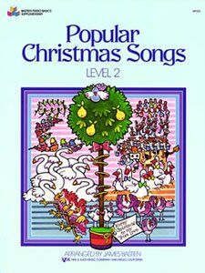 Popular Christmas Songs Level 2 for Piano by James Bastien, 24 Pages, Published by Neil A. Kjos Music Company
