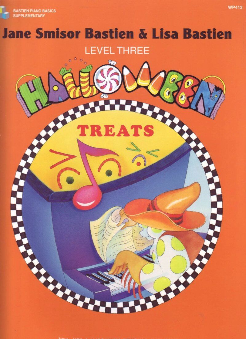 Halloween Treats - Level 3 for Piano by Jane & Lisa Bastien, 16 Pages, Activity & Solo Book, Correlated with Bastien Piano Basics