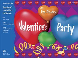 Pre-Reading Valentine's Party Piano Solos and Theory Exercises 16 Pages