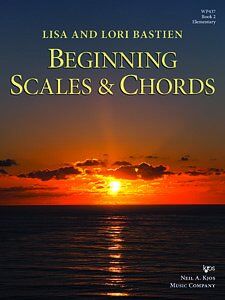 Beginning Scales and Chords Book 2 by Neil A. Kjos Music Company, 40 pages, suitable for early elementary piano methods.