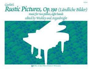 Rustic Pictures, Op. 190 by Gurlitt for Piano, 28 Pages, Intermediate Level, Published by Neil A. Kjos Music Company
