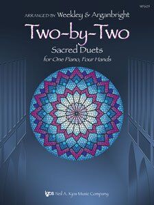 Two-by-Two: Sacred Duets for One Piano Four Hands - Piano Duet, 16 Pages, Intermediate to Late Intermediate