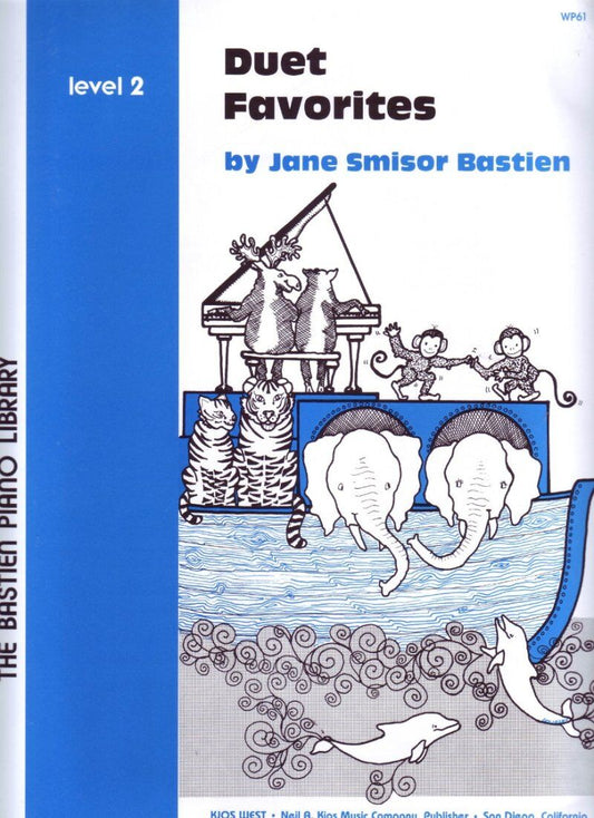 Duet Favorites Level 2 by Jane Bastien for Piano, 16 pages, published by Neil A. Kjos Music Company