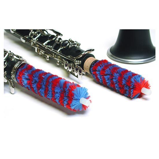H.W. Products Pad Saver for Clarinet - Microfiber Cleaning Tool, 2-Piece Set, Moisture Wicking, Non-Shedding, Red and Blue