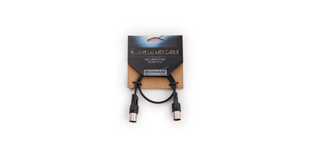 RockBoard FlaXPlug MIDI Cable 30cm Black