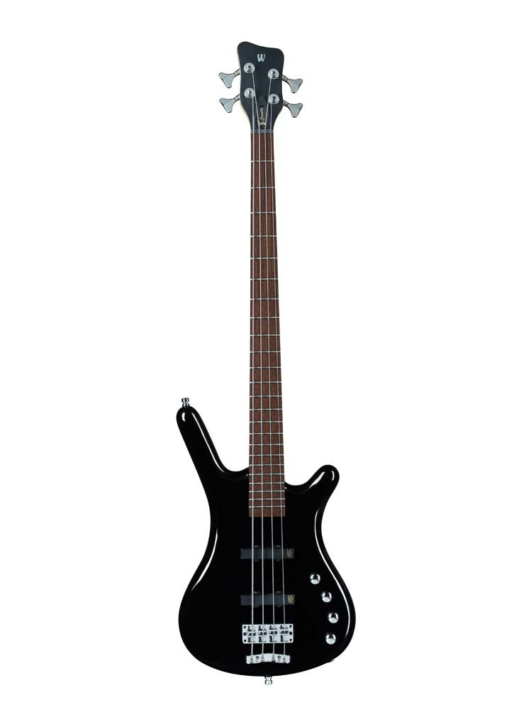 RockBass Corvette Basic 4-String, Solid Black High Polish, Active