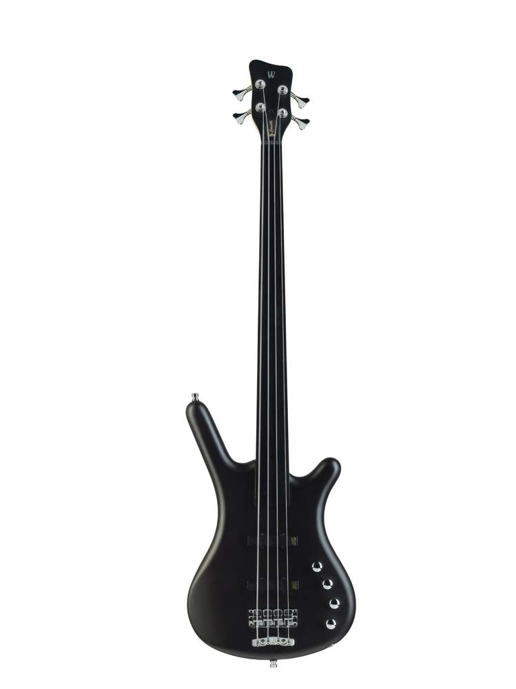 RockBass Corvette Basic 4-String, Nirvana Black Transparent Satin, Active, Fretless